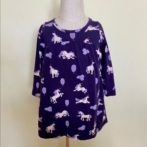 Hatley purple Unicorn dress size 3T